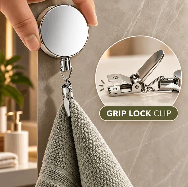 Retractable Towel Holder Clip