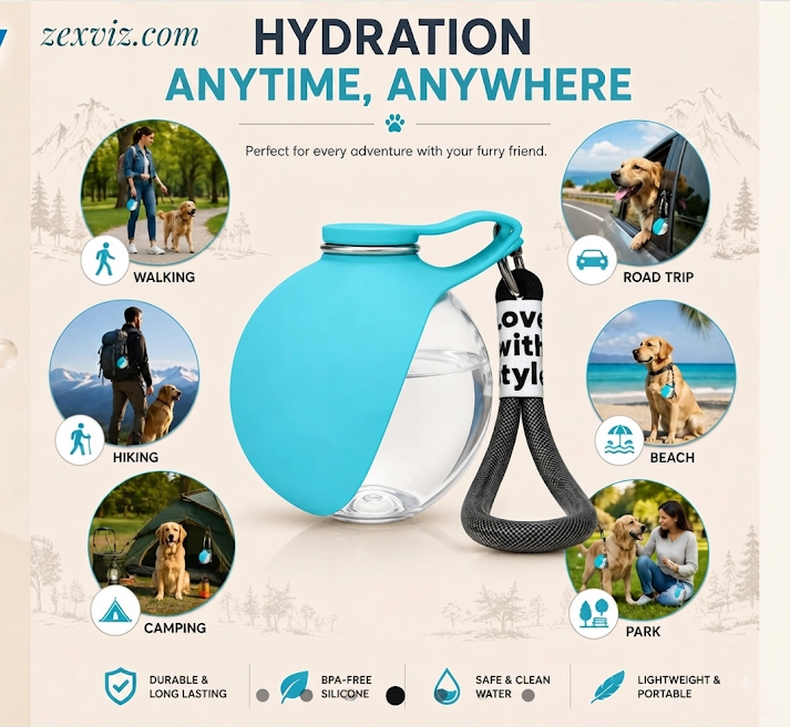 Foldable Travel Hydration Bottle for Pets