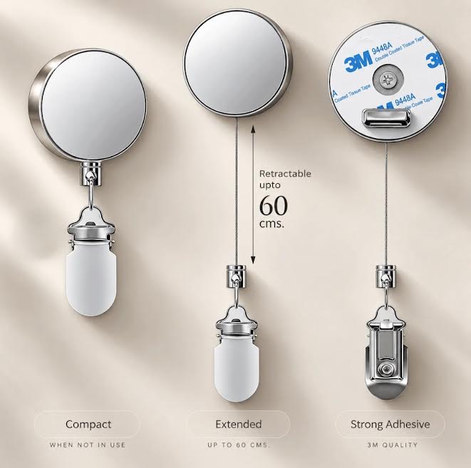 Retractable Towel Holder Clip