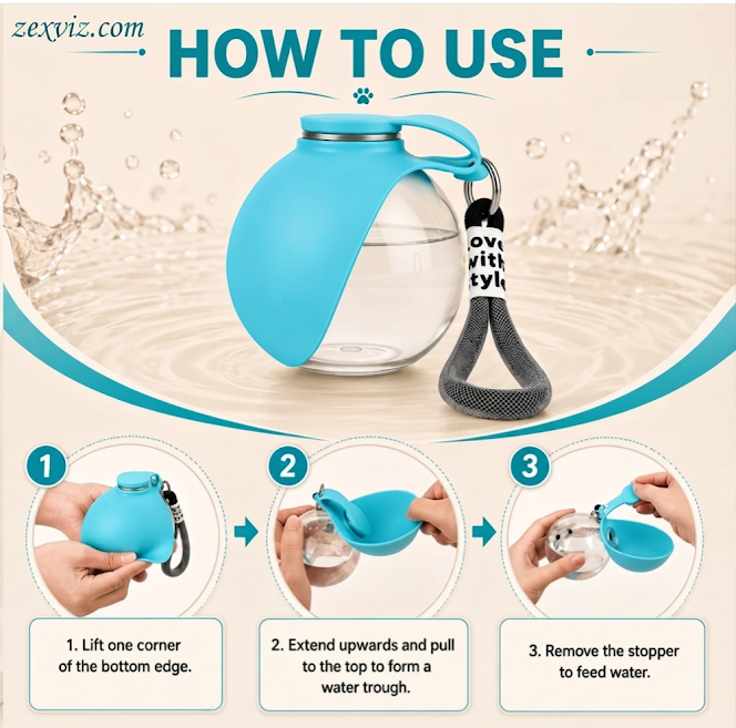 Foldable Travel Hydration Bottle for Pets