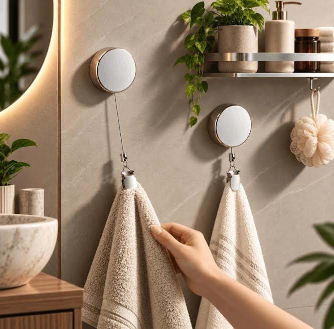 Retractable Towel Holder Clip