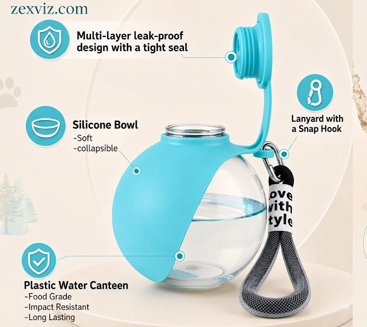 Foldable Travel Hydration Bottle for Pets